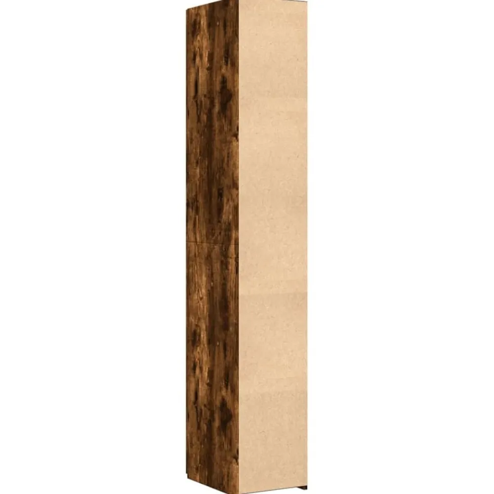 vidaXL Aparador de madera de ingeniería 30x42,5x185 cm Roble ahumado Discount
