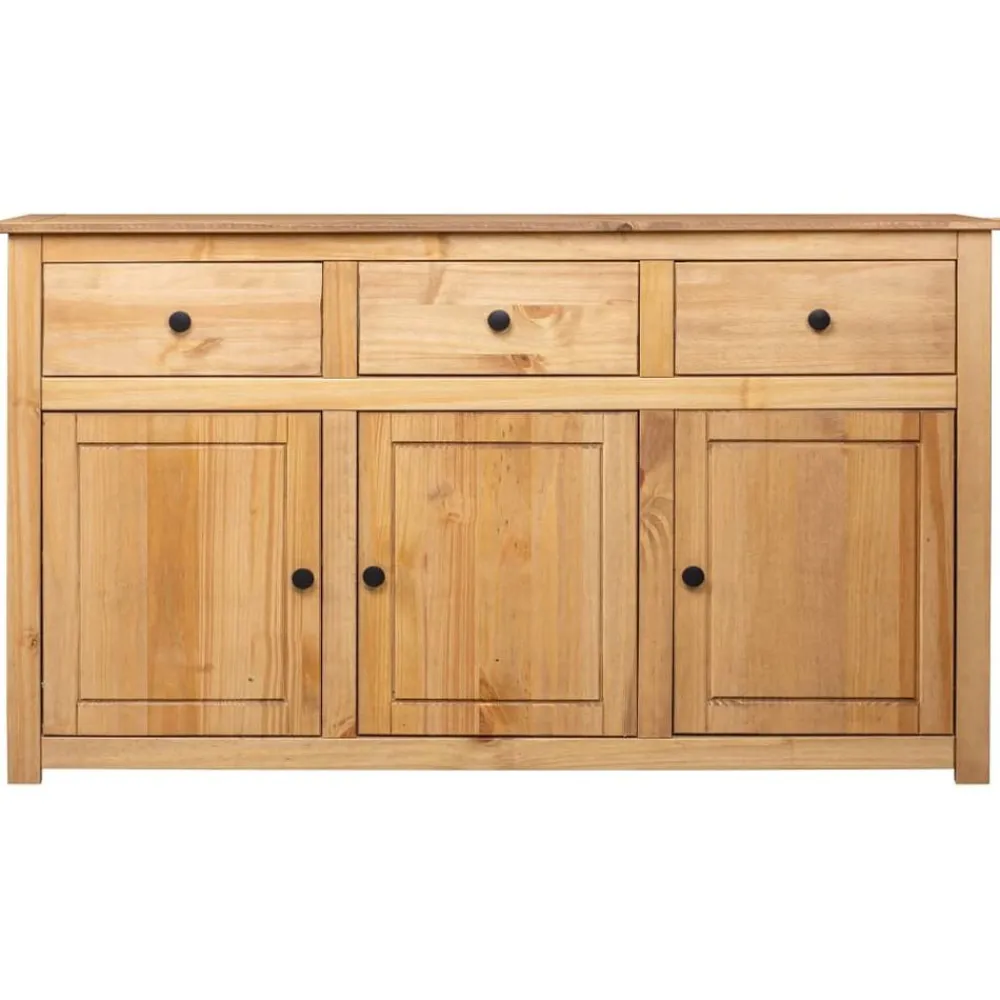 vidaXL Armarios Y Almacenamiento-Aparador de madera maciza de pino estilo Panamá 135x40x80 cm