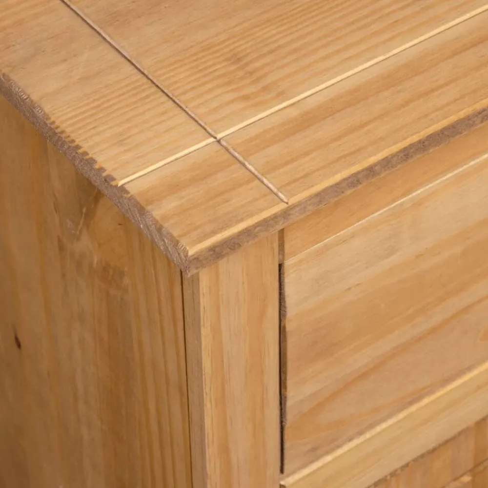 vidaXL Armarios Y Almacenamiento-Aparador de madera maciza de pino estilo Panamá 135x40x80 cm
