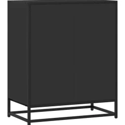 vidaXL Aparador de madera de ingeniería 62x35x76 cm Negro Best