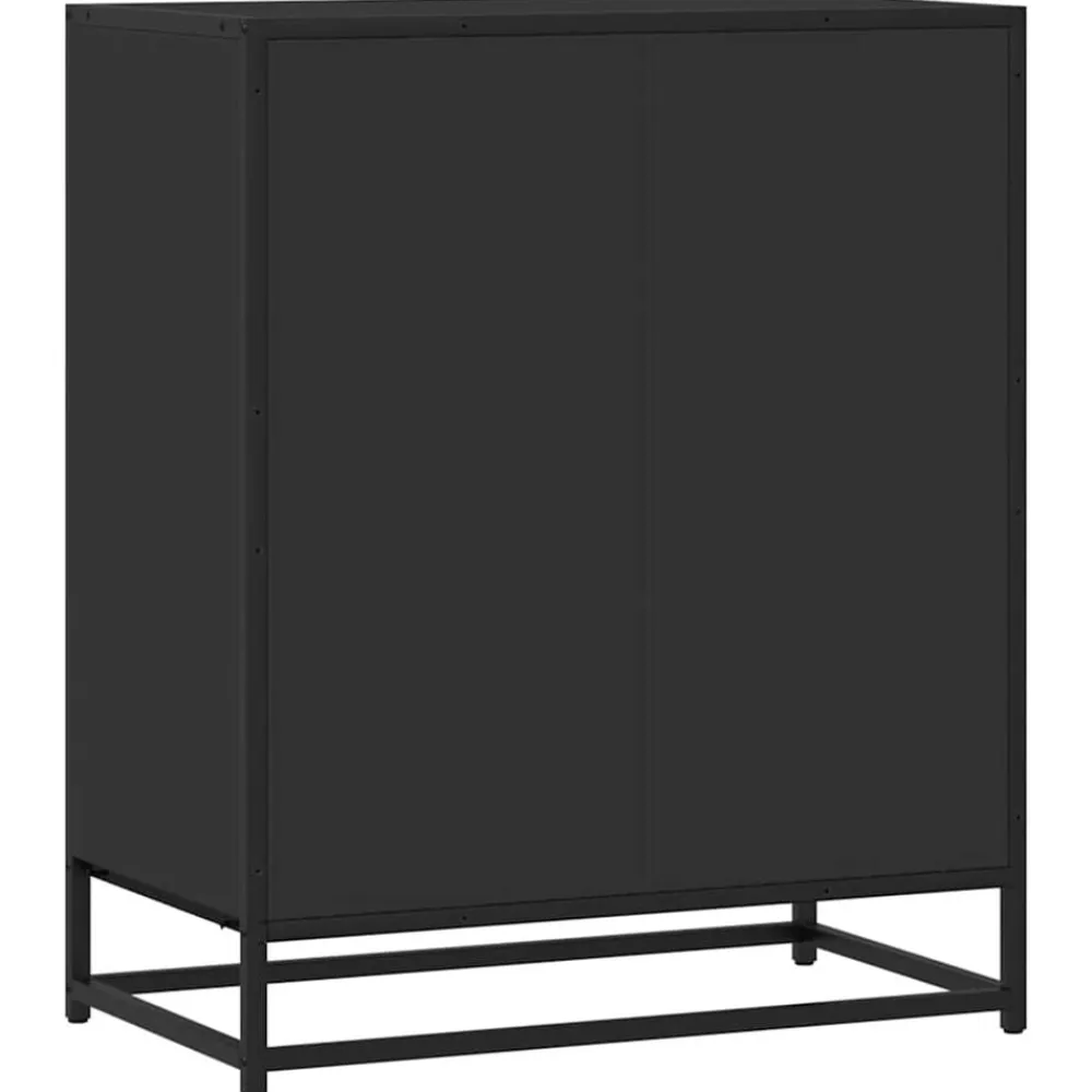 vidaXL Aparador de madera de ingeniería 62x35x76 cm Negro Best