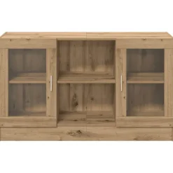 vidaXL Armarios Y Almacenamiento-Aparador de madera de ingeniería 120x30,5x70 cm