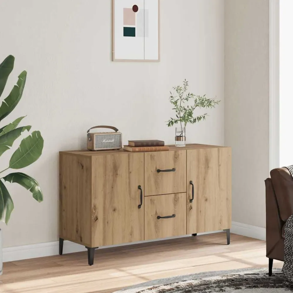 vidaXL Aparador de madera de ingeniería 100x36x60 cm Roble artisan New