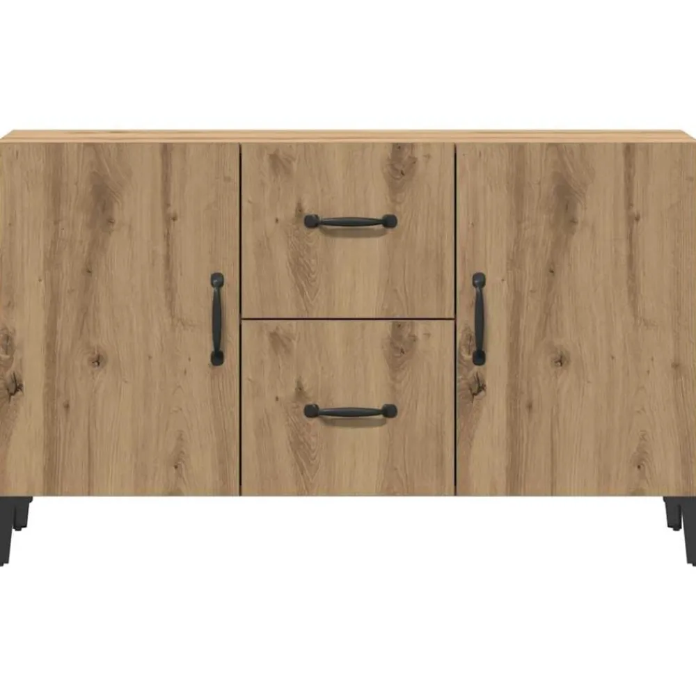 vidaXL Aparador de madera de ingeniería 100x36x60 cm Roble artisan New