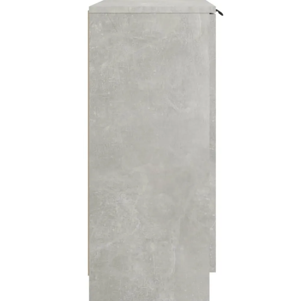 vidaXL Aparador de madera contrachapada gris hormigón 60x30x70 cm Gris hormigón New