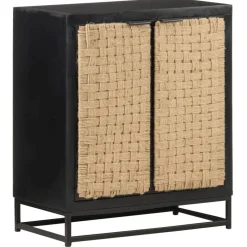 vidaXL Armarios Y Almacenamiento-Aparador de madera maciza de mango 60x35x70 cm