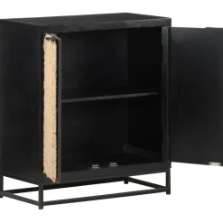 vidaXL Armarios Y Almacenamiento-Aparador de madera maciza de mango 60x35x70 cm