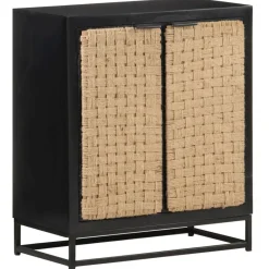 vidaXL Armarios Y Almacenamiento-Aparador de madera maciza de mango 60x35x70 cm