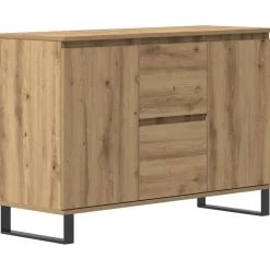 vidaXL Aparador de madera de ingeniería 101,5x35x70 cm Roble artisan Sale
