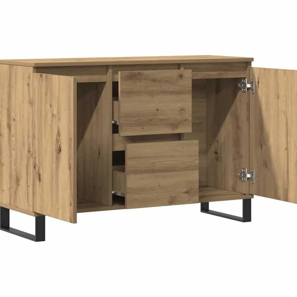 vidaXL Aparador de madera de ingeniería 101,5x35x70 cm Roble artisan Sale