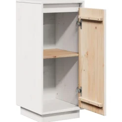 vidaXL Armarios Y Almacenamiento-Aparador de madera maciza de pino 31,5x34x75 cm