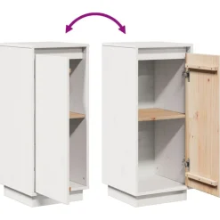vidaXL Armarios Y Almacenamiento-Aparador de madera maciza de pino 31,5x34x75 cm