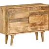 vidaXL Armarios Y Almacenamiento-Aparador de madera maciza de mango 90x30x69 cm
