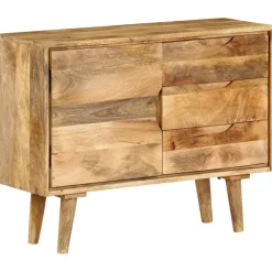 vidaXL Armarios Y Almacenamiento-Aparador de madera maciza de mango 90x30x69 cm