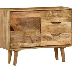 vidaXL Armarios Y Almacenamiento-Aparador de madera maciza de mango 90x30x69 cm