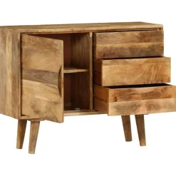 vidaXL Armarios Y Almacenamiento-Aparador de madera maciza de mango 90x30x69 cm