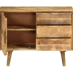 vidaXL Armarios Y Almacenamiento-Aparador de madera maciza de mango 90x30x69 cm