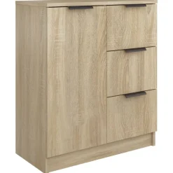vidaXL Armarios Y Almacenamiento-Aparador de madera contrachapada color 60x30x70 cm