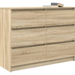 vidaXL Armarios Y Almacenamiento-Aparador de madera contrachapada 100x35x76 cm