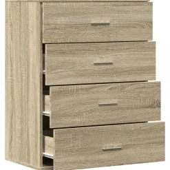vidaXL Armarios Y Almacenamiento-Aparador de madera de ingeniería 60x39x80 cm