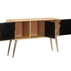 vidaXL Armarios Y Almacenamiento-Aparador de madera de mango maciza 120x30x75 cm