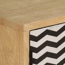 vidaXL Armarios Y Almacenamiento-Aparador de madera de mango maciza 120x30x75 cm