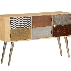 vidaXL Armarios Y Almacenamiento-Aparador de madera de mango maciza 120x30x75 cm