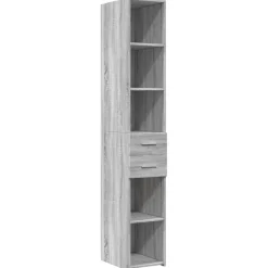 vidaXL Aparador de madera de ingeniería 30x42,5x185 cm Gris sonoma Hot