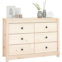 vidaXL Aparador de madera maciza de pino 100x40x72 cm Natural Sale