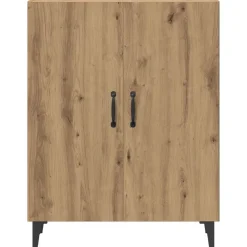 vidaXL Aparador de madera de ingeniería 70x34x90 cm Roble artisan Clearance