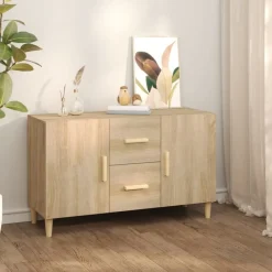 vidaXL Armarios Y Almacenamiento-Aparador de madera de ingeniería 100x36x60 cm