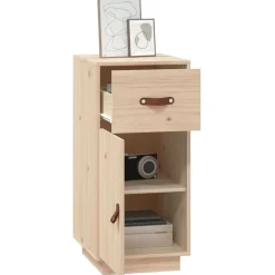 vidaXL Armarios Y Almacenamiento-Aparador de madera maciza de pino 34x40x75 cm