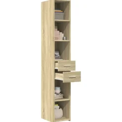 vidaXL Aparador de madera de ingeniería 30x42,5x185 cm Roble Sonoma Discount