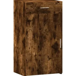 vidaXL Aparador de madera de ingeniería 50x42,5x93 cm Roble ahumado New