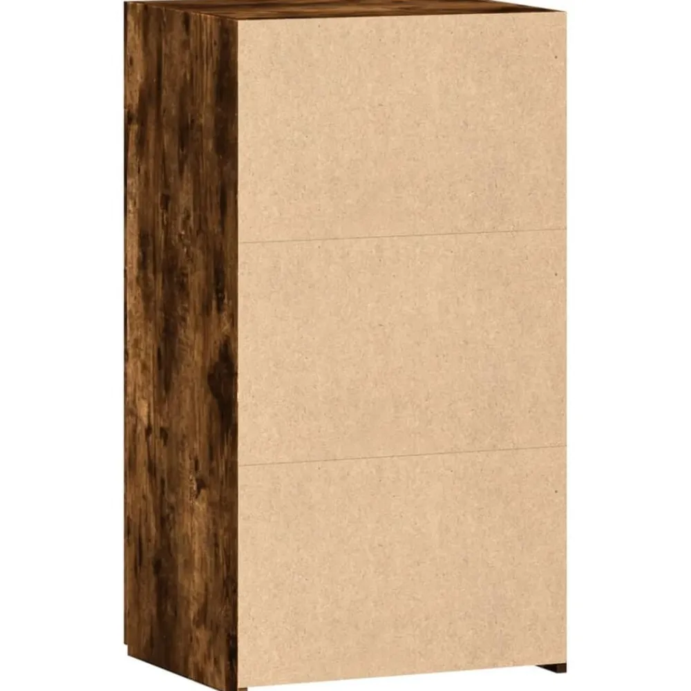 vidaXL Aparador de madera de ingeniería 50x42,5x93 cm Roble ahumado New