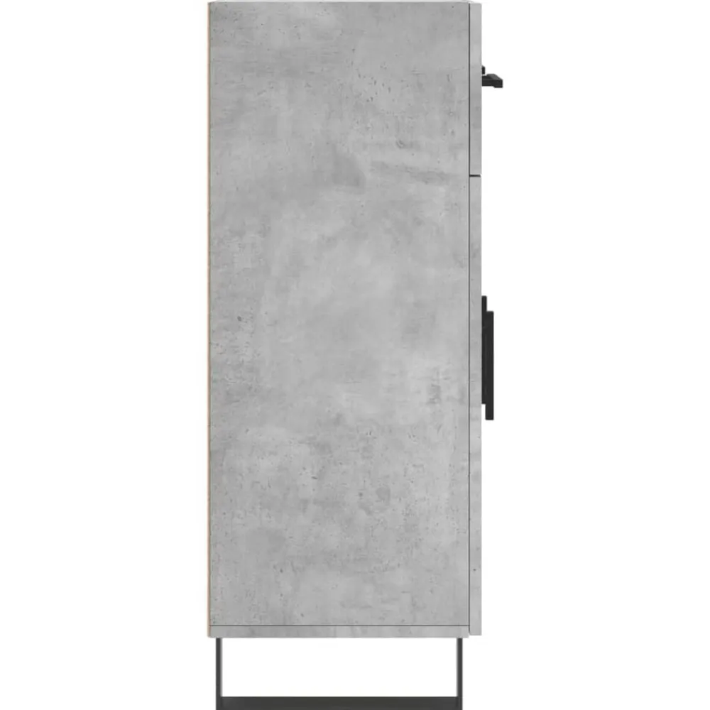 vidaXL Armarios Y Almacenamiento-Aparador de madera de ingeniería gris hormigón 69,5x34x90 cm