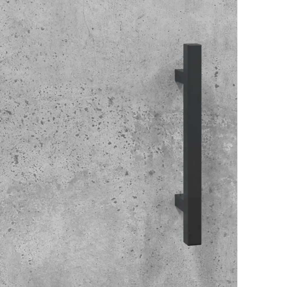 vidaXL Armarios Y Almacenamiento-Aparador de madera de ingeniería gris hormigón 69,5x34x90 cm