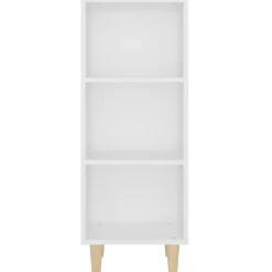 vidaXL Aparador de madera contrachapada 34,5x32,5x90 cm Blanco Outlet