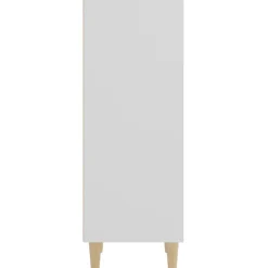 vidaXL Aparador de madera contrachapada 34,5x32,5x90 cm Blanco Outlet