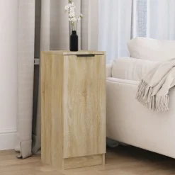 vidaXL Aparador de madera contrachapada 30x30x70 cm Roble Sonoma Discount