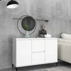 vidaXL Armarios Y Almacenamiento-Aparador de madera contrachapada 102x35x70 cm