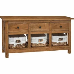vidaXL Aparador de madera maciza de caoba 100x30x50 cm Clearance
