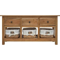vidaXL Aparador de madera maciza de caoba 100x30x50 cm Clearance