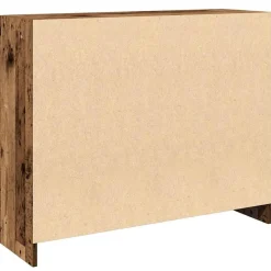 vidaXL Armarios Y Almacenamiento-Aparador de madera de ingeniería envejecida 91x28x75 cm