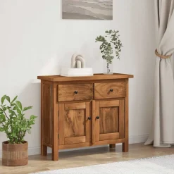vidaXL Armarios Y Almacenamiento-Aparador de madera maciza de caoba 75x30x65 cm