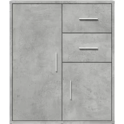 vidaXL Aparador de madera de ingeniería gris hormigón 60x31x70 cm Gris hormig&oacute;n New