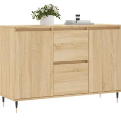vidaXL Aparador de madera de ingeniería 101,5x35x70 cm Roble Sonoma New