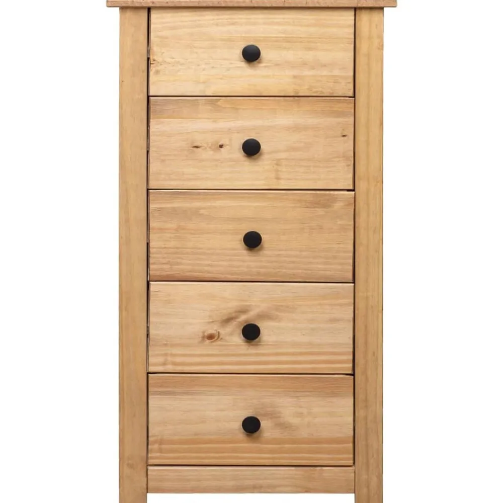 vidaXL Armarios Y Almacenamiento-Aparador de madera maciza de pino estilo Panamá 46x40x89 cm