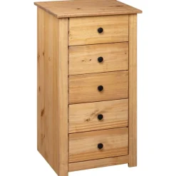 vidaXL Armarios Y Almacenamiento-Aparador de madera maciza de pino estilo Panamá 46x40x89 cm