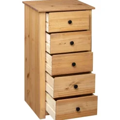 vidaXL Armarios Y Almacenamiento-Aparador de madera maciza de pino estilo Panamá 46x40x89 cm